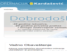 Tablet Screenshot of ordinacijakardasevic.com